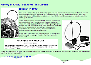 History of ARDF in Sweden