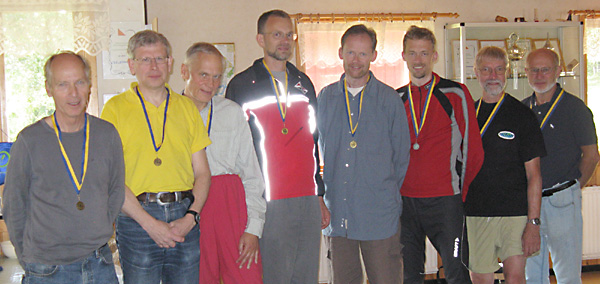Lagtävlingens medaljörer från 3 klubbar